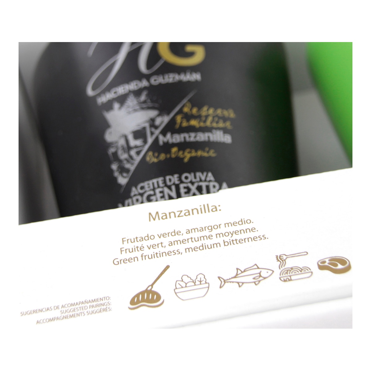 Imagen 8 de Estuche 4 variedades de aceite de oliva virgen orgánicos Hacienda Guzmán