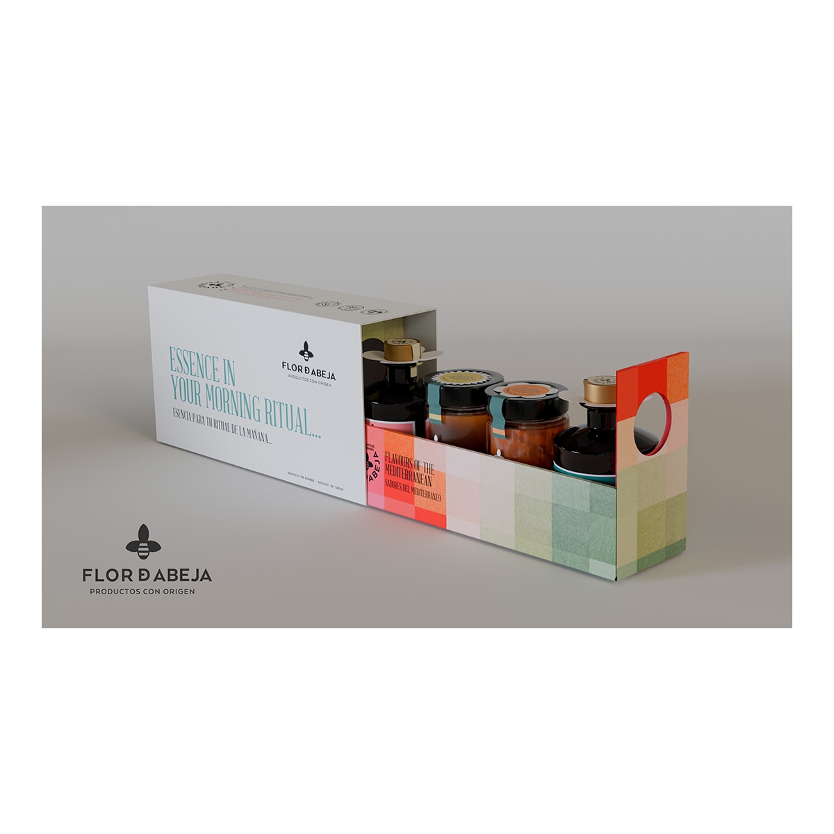 Estuche Morning Ritual, aceite de oliva virgen extra, mermelada y miel Nobleza del Sur 3