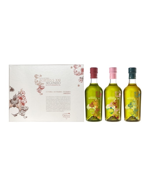 Imagen 0 de Estuche aceites de oliva virgen extra cata horizontal Arbequina Castillo de Canena