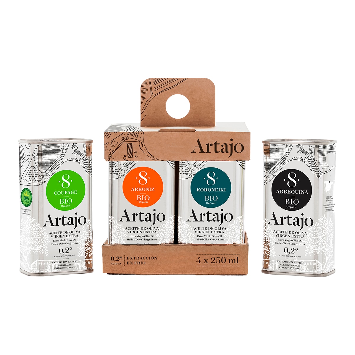 Imagen 1 de Aceite de oliva virgen extra de Navarra Artajo 4 variedades