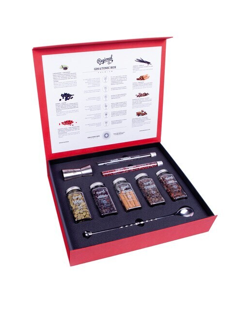 Estuche Gin & Tonic Box botánicos Regional Co.