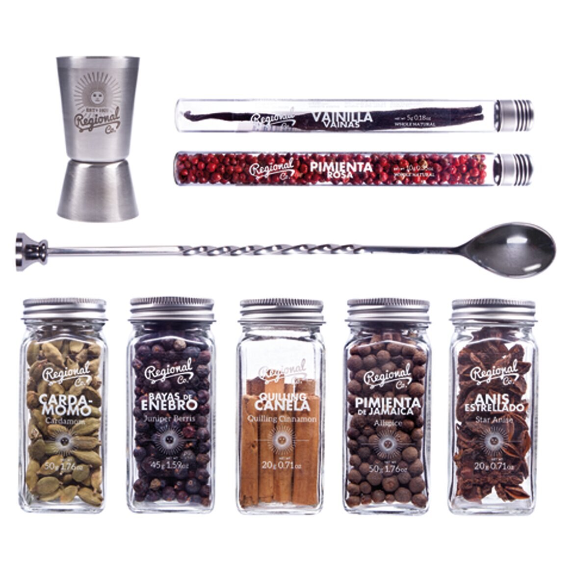 Estuche Gin & Tonic Box botánicos Regional Co. 2