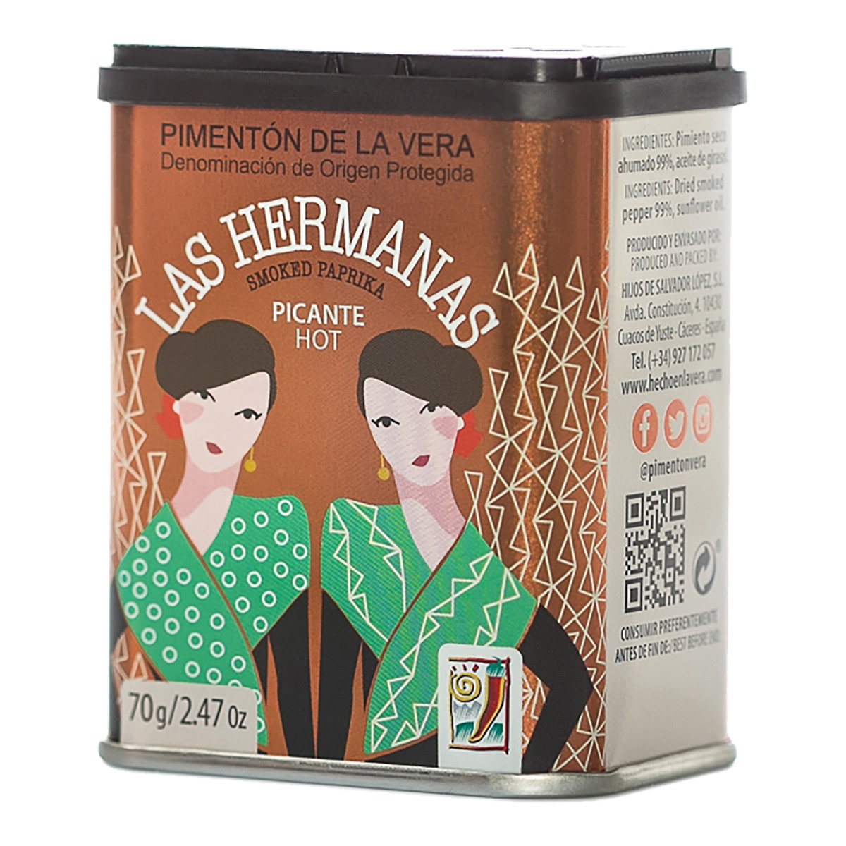 Imagen 0 de Pimentón picante ahumado de la Vera Las Hermanas