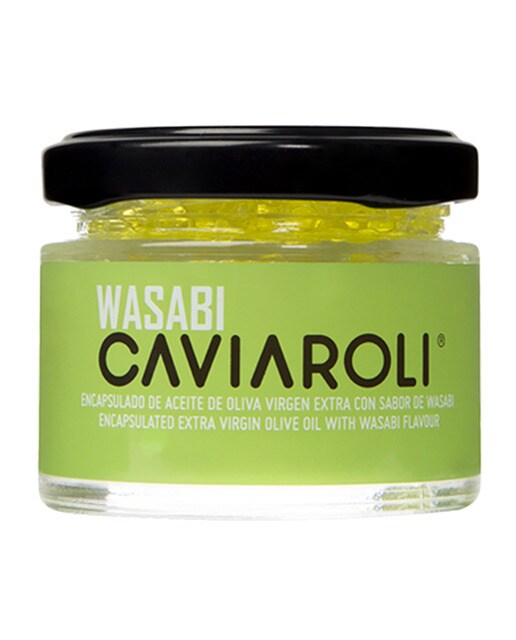Imagen 0 de Encapsulado de aceite de oliva virgen extra con sabor de wasabi Caviaroli