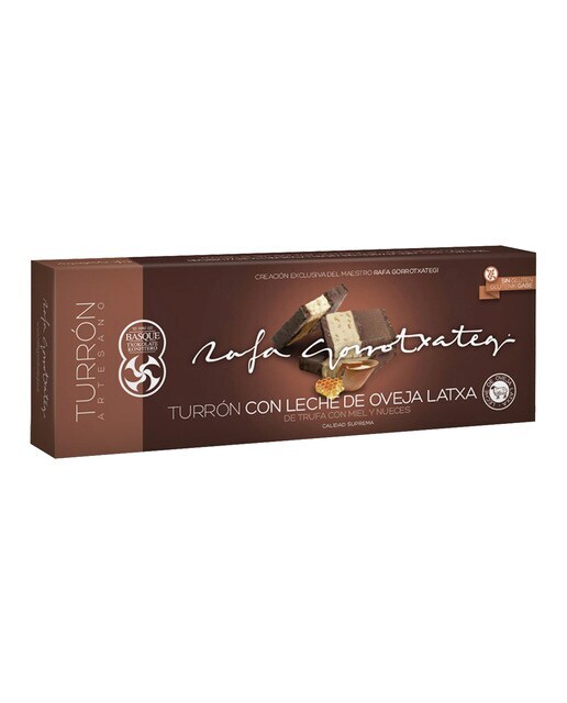 Turrón con leche de oveja latxa de trufa con miel y nueces Rafa Gorrotxategi