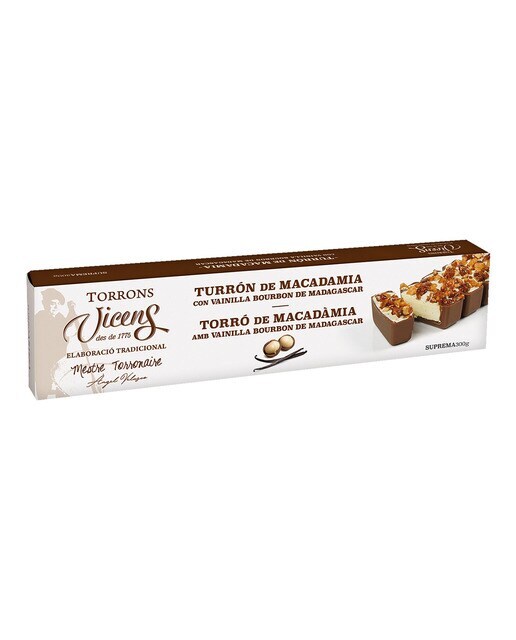 Turrón de macadamia con vainilla Vicens