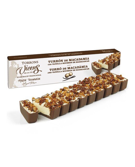 Imagen 2 de Turrón de macadamia con vainilla Vicens