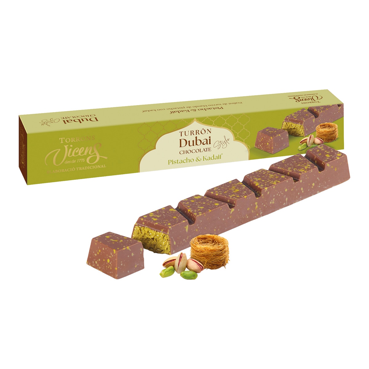 Turrón de chocolate Dubái Vicens 2
