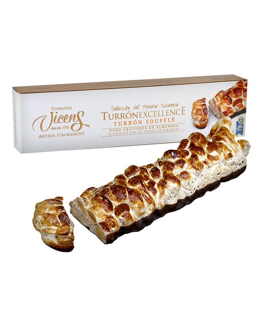 Turrón Soufflé Duro Almendra bañado con Chocolate Torrons Vicens Excellence 1