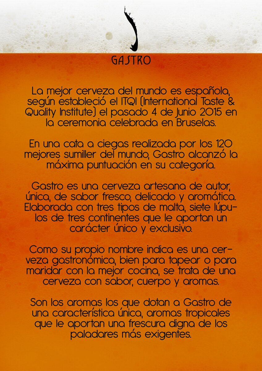 Cerveza rubia IPA dry Hopping Gastro 3