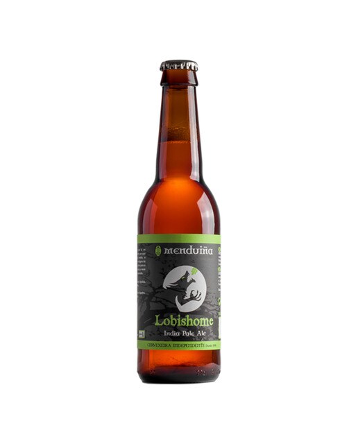 Imagen 1 de Cerveza rubia artesana gallega Lobishome Menduiña