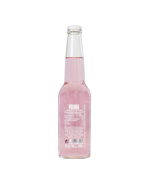 Bebida natural con alcohol sin azúcar Felina Pink 2