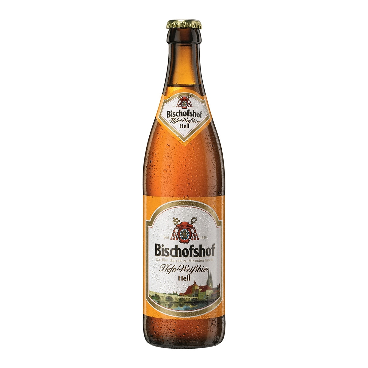 Cerveza rubia artesana de trigo Hefeweibbier Hell Bischofshof 1