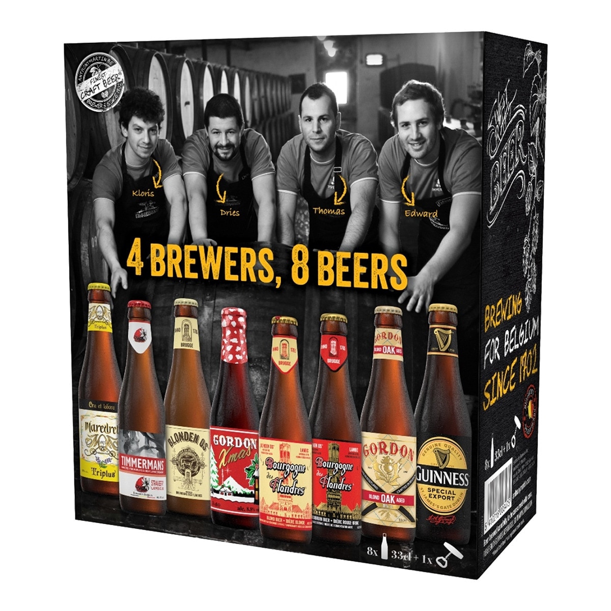 Imagen 0 de Estuche de 8 cervezas The Finest Beer Selection con regalo de abridor de botellas