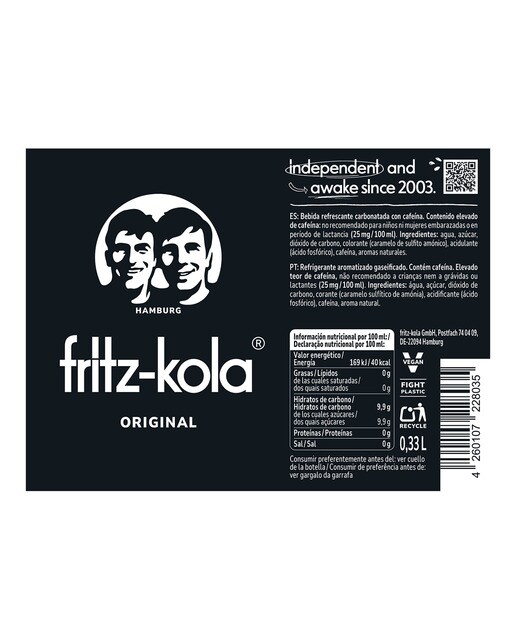Refresco de cola Fritz Kola 2