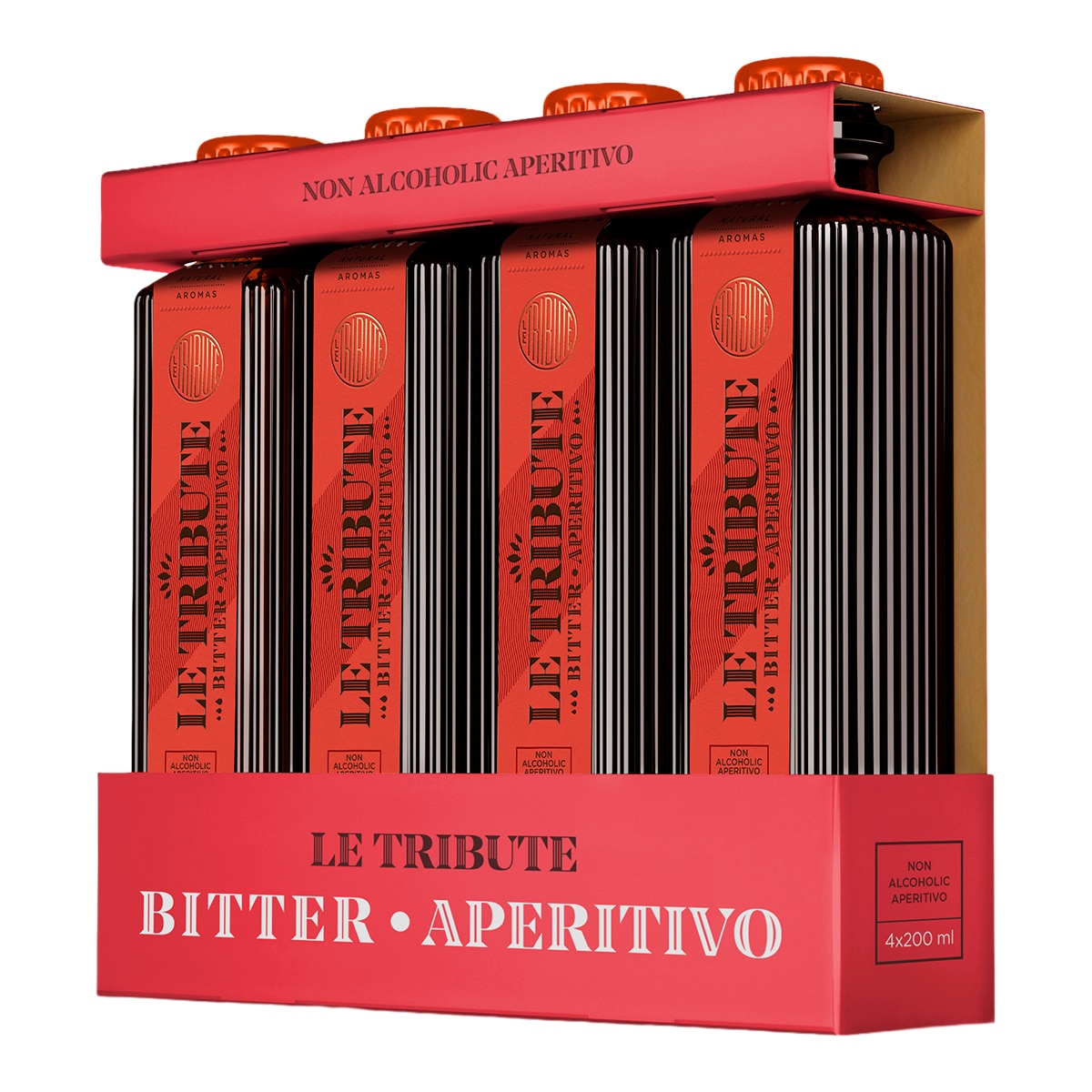 Pack de 4 refrescos Bitter Aperitivo sin alcohol Le Tribute 2