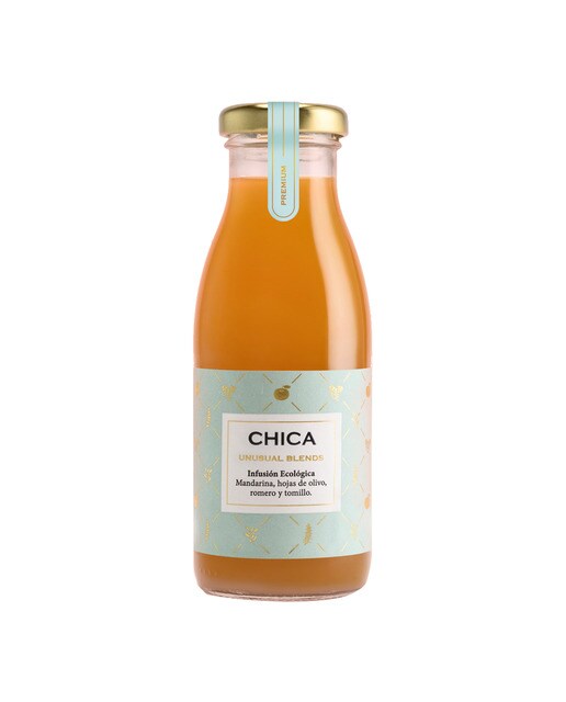 Imagen 0 de Bebida ecológica infusionada de mandarina, hojas de olivo, romero y tomillo, sin gluten, Chica