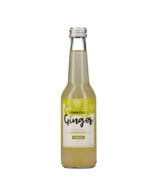 Té probiótico Ginger Kombucha con manzana y jengibre 1