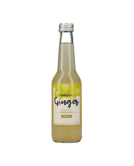 Té probiótico Ginger Kombucha con manzana y jengibre