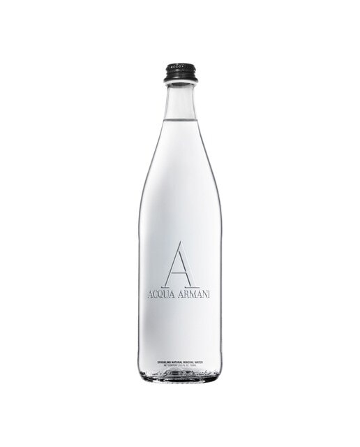 Agua natural mineral Armani con gas