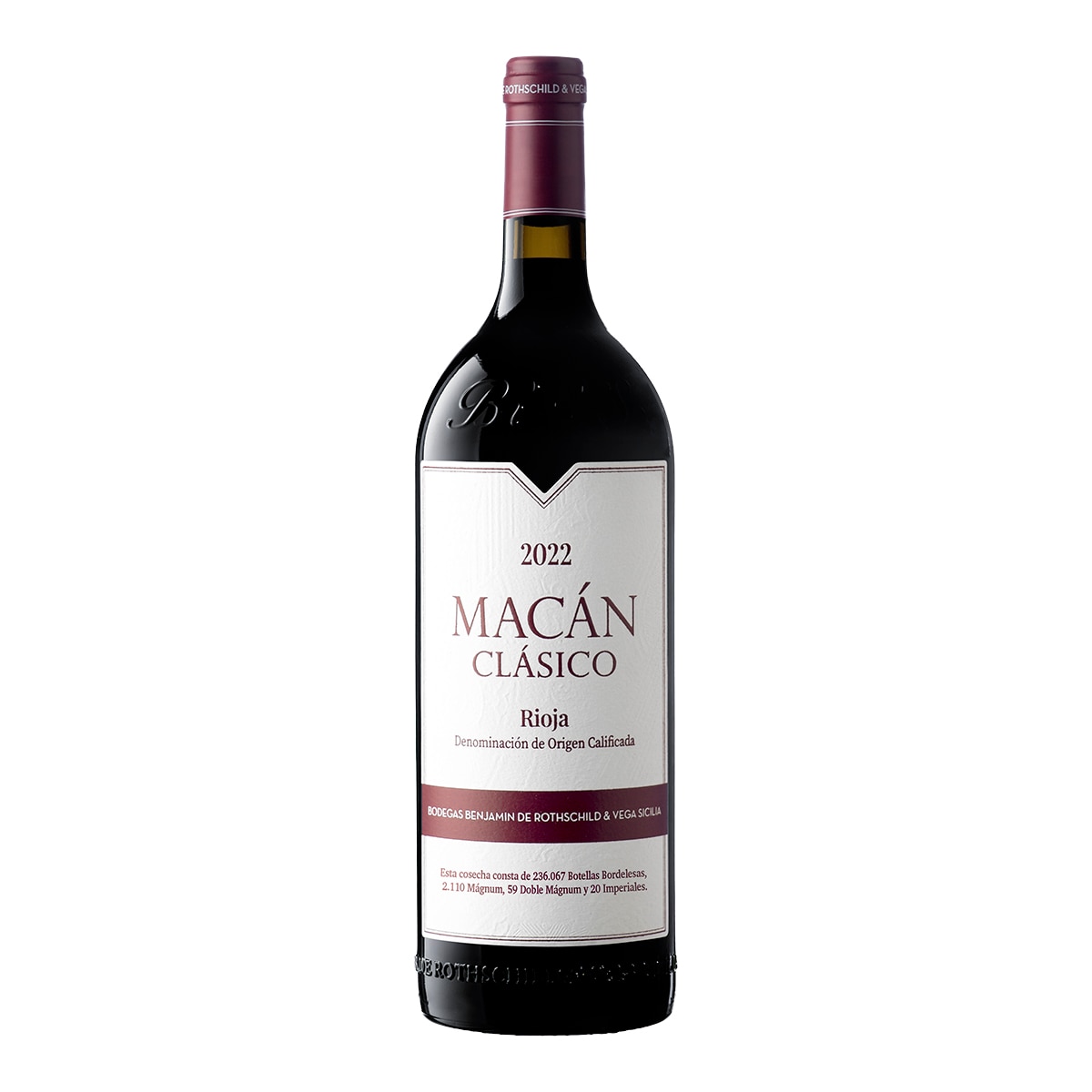 Imagen 1 de Vino tinto Macán Clásico tempranillo 2022 Rioja Mágnum