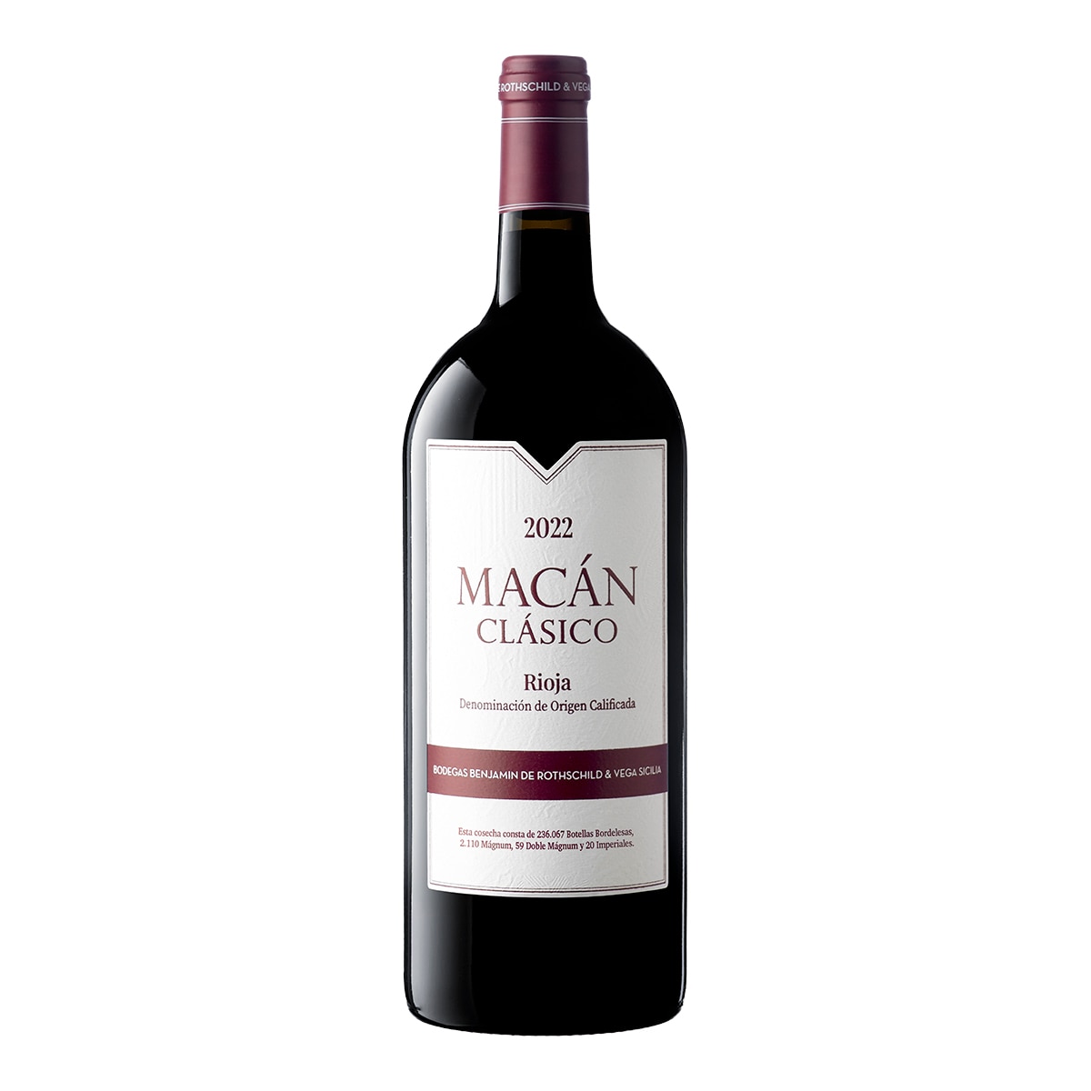 Imagen 0 de Vino tinto Macán Clásico tempranillo 2022 Rioja Doble Mágnum