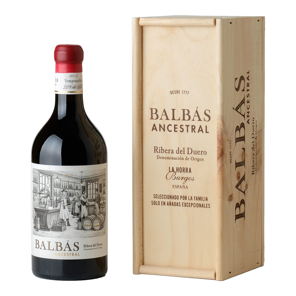 Imagen 0 de Estuche vino tinto Balbás Ancestral tempranillo 2020 Ribera del Duero