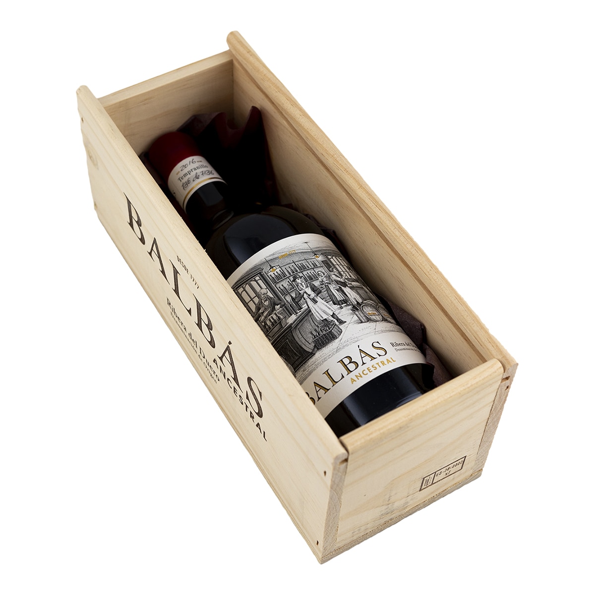Estuche vino tinto Balbás Ancestral tempranillo 2021 Ribera del Duero 3