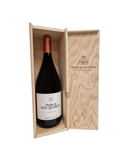 Estuche vino tinto Abadía de San Quirce crianza 2019 Ribera del Duero Mágnum 3
