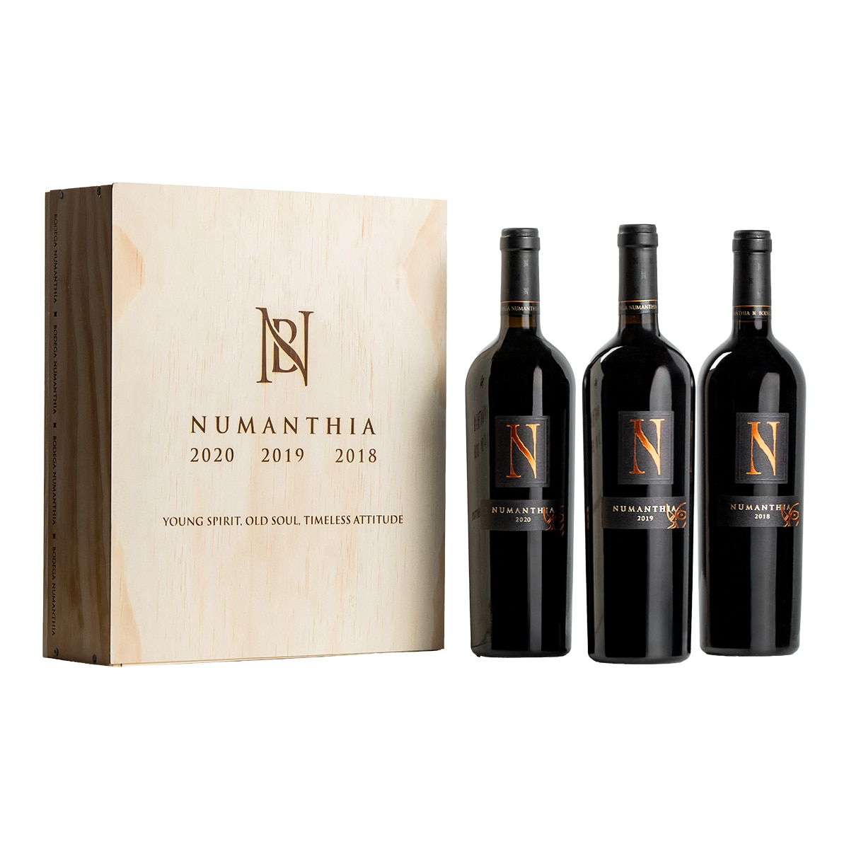 Estuche vino tinto Numanthia Tempranillo 2018, 2019, 2020 Toro 1