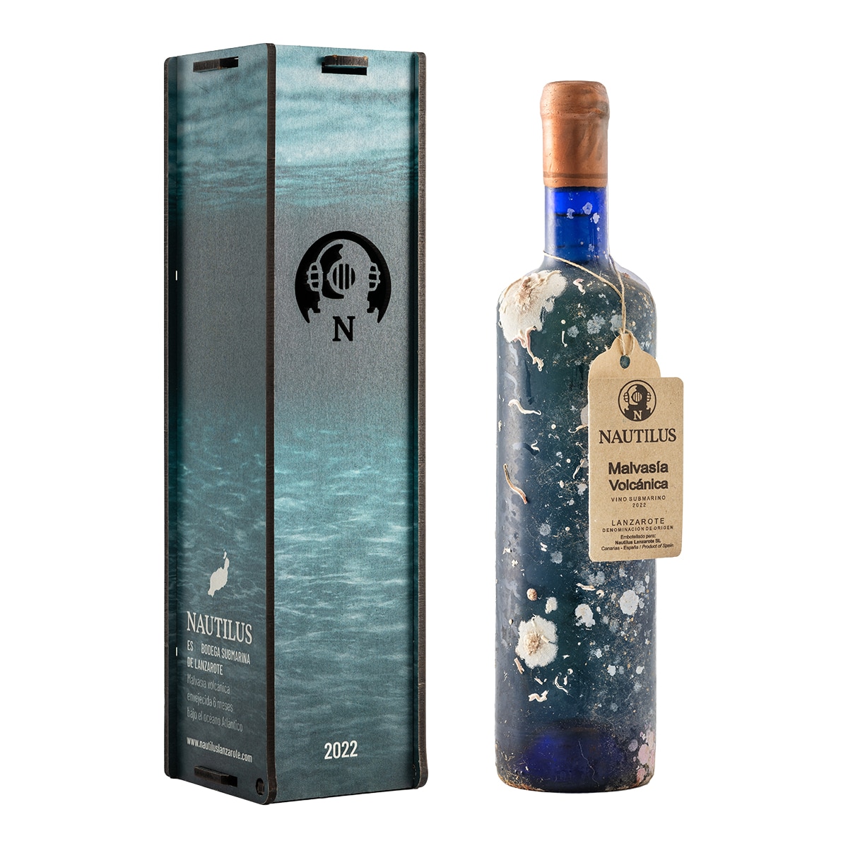 Imagen 0 de Vino blanco Nautilus Lanzarote vino submarino Malvasia Volcánica 2024 Nautilus