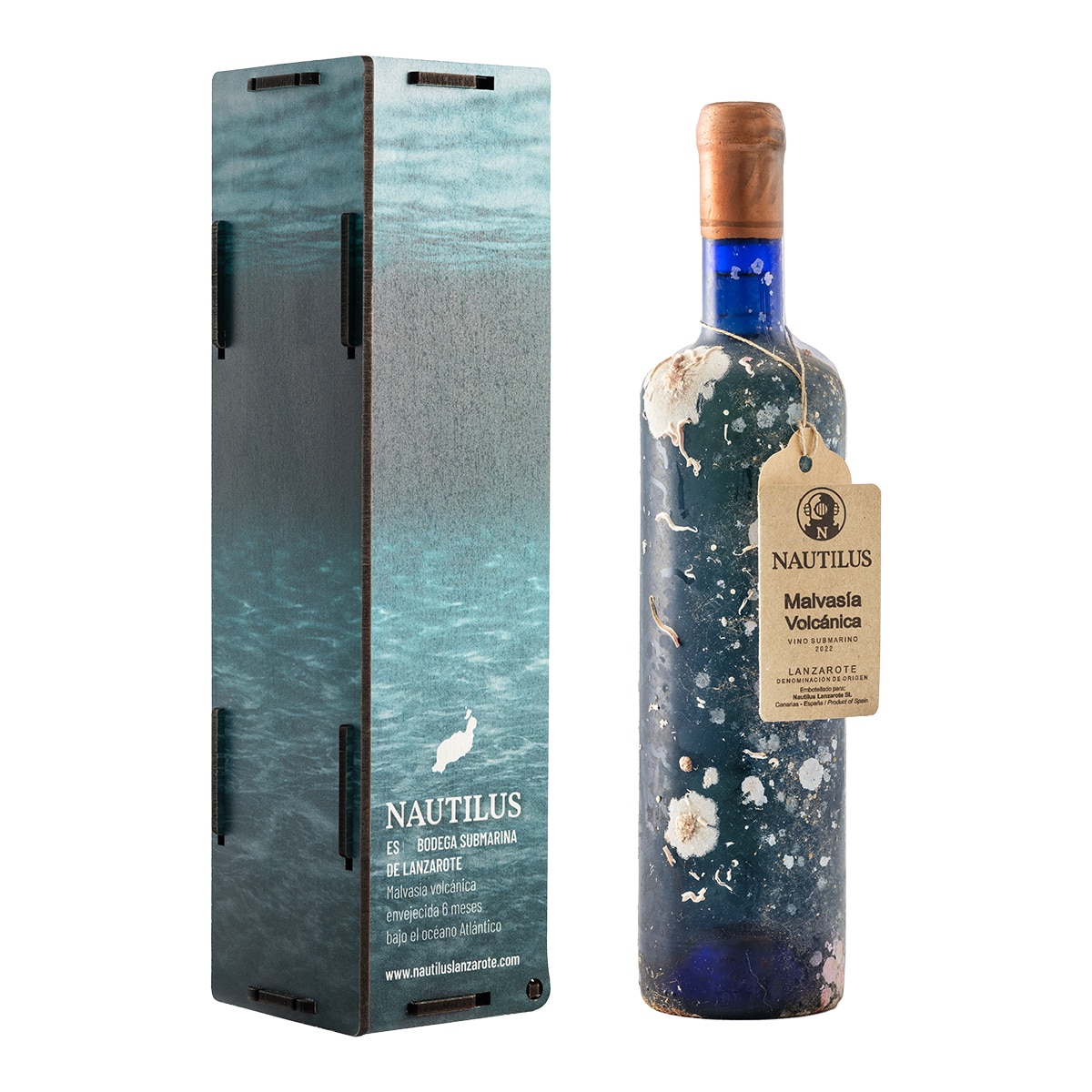 Vino blanco Nautilus Lanzarote vino submarino Malvasia Volcánica 2024 Nautilus 3