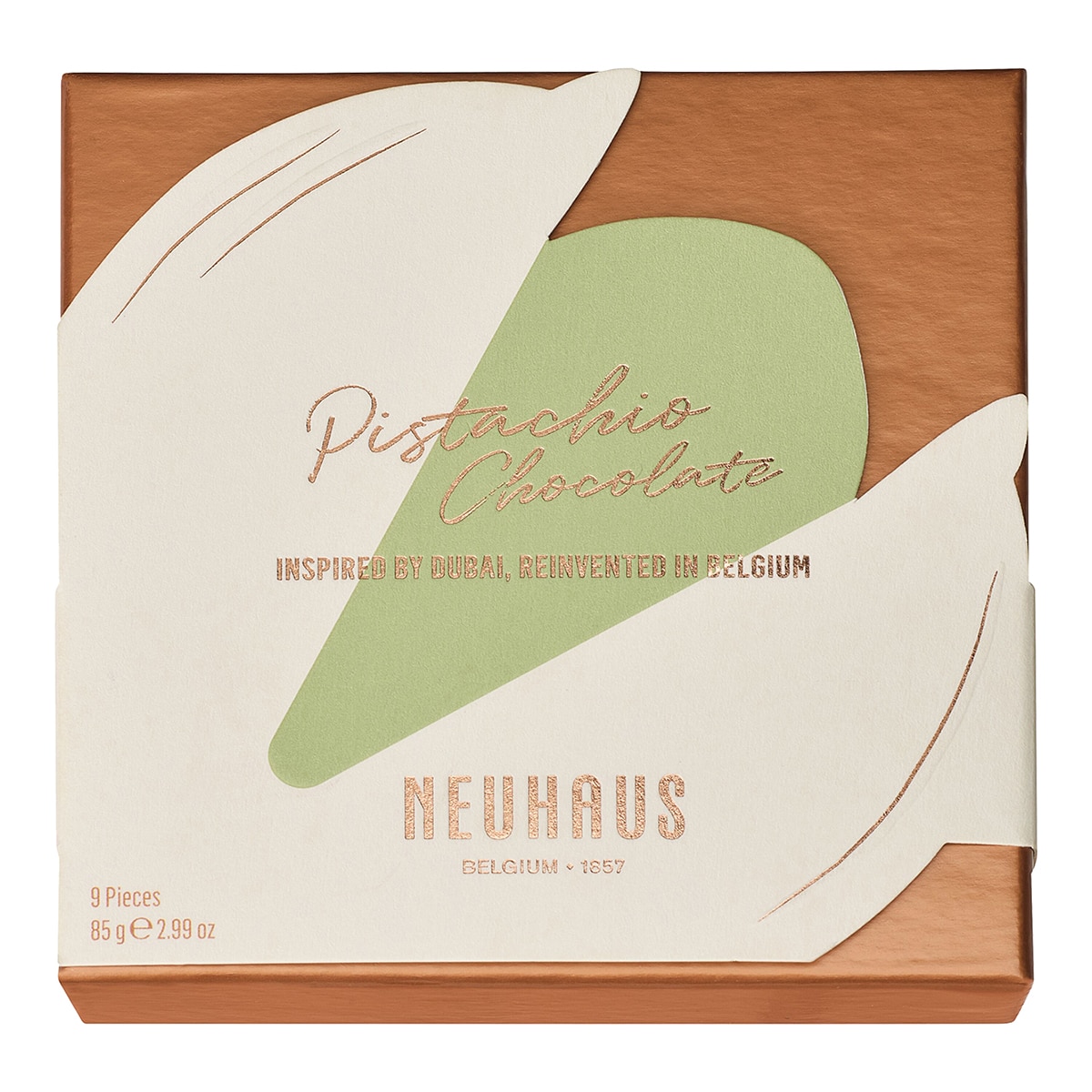 Bombones Discovery pistacho estilo Dubái Neuhaus 9 piezas 3
