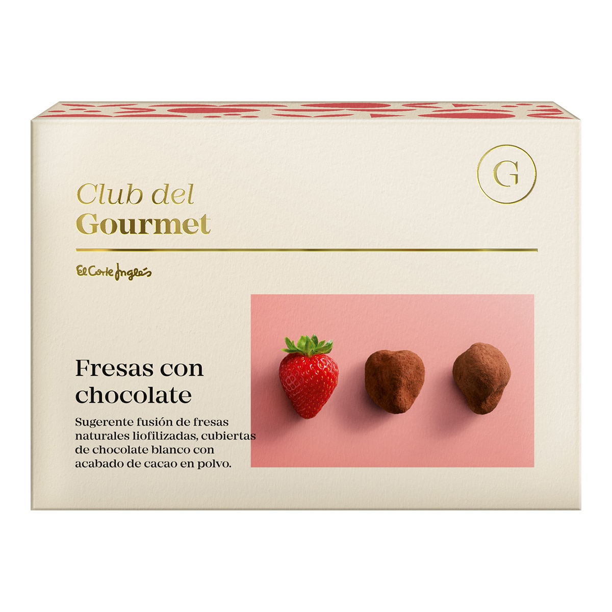 Imagen 0 de Besos de fresa cubiertos de chocolate sin gluten Club del Gourmet