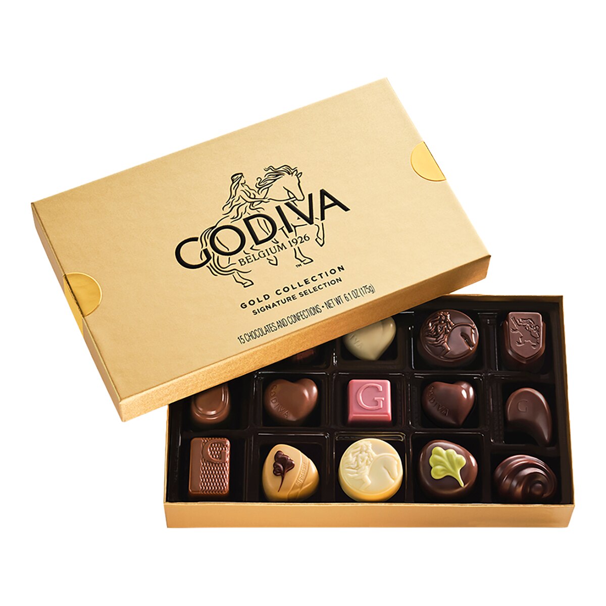 Bombones belgas Gold Rigid Box 15 piezas Godiva 2