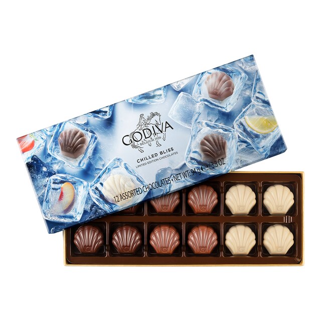 Bombones belgas Chilled Bliss 12 piezas Godiva