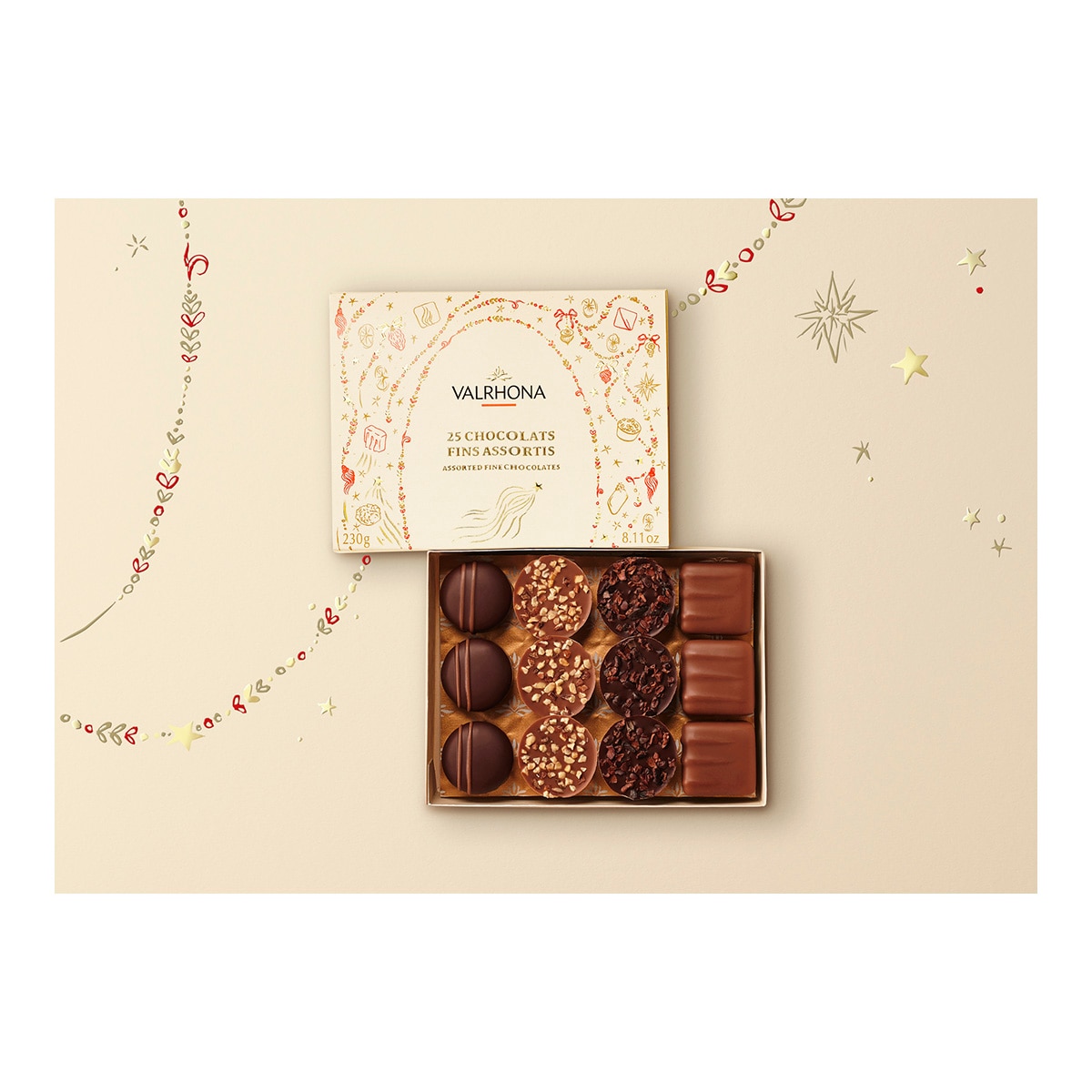 Estuche surtido de bombones de chocolates Valrhona 2