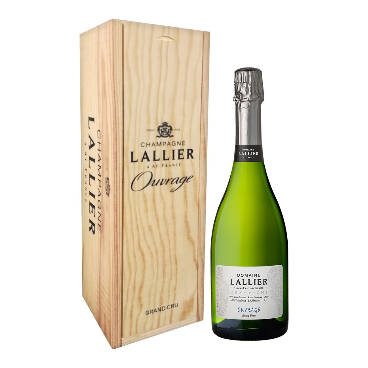 Estuche Champagne Ouvrage Grand Cru extra brut Lallier 1