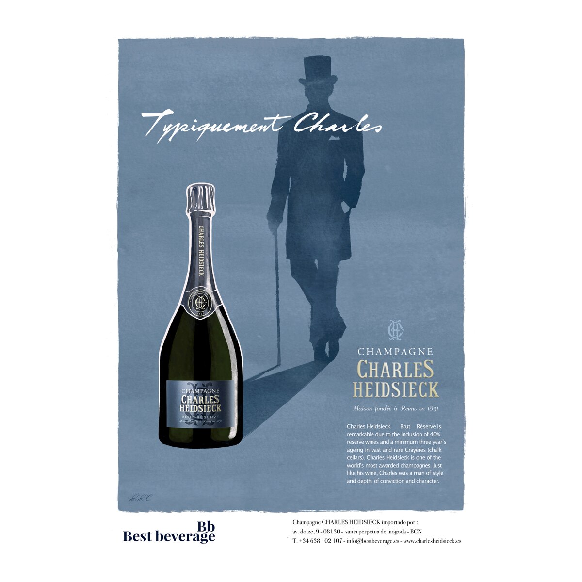 Estuche Champagne Brut Réserve Charles Heidsieck 2