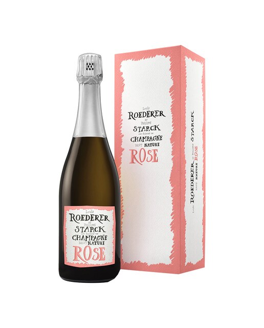 Estuche Champagne rosado Louis Roederer Philippe Starck Brut Nature 1