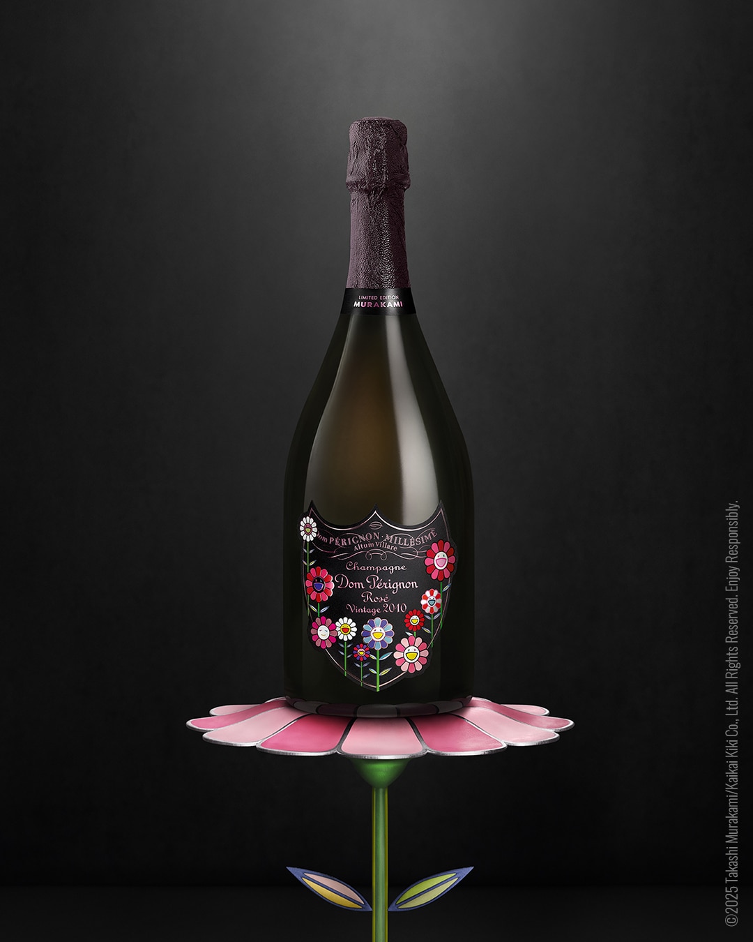 Champagne Rosé Vintage Takashi Murakami Limited Edition 2010 Dom