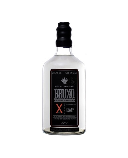 Mezcal artesanal joven espadín-barril Bruxo X 1