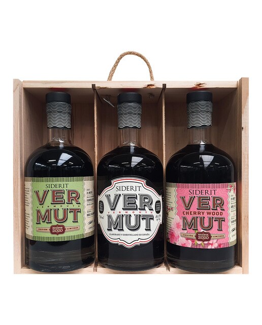 Imagen 0 de Estuche vermut rojo Clásico, vermut rojo Reserva y vermut rojo Cherry WoodSiderit