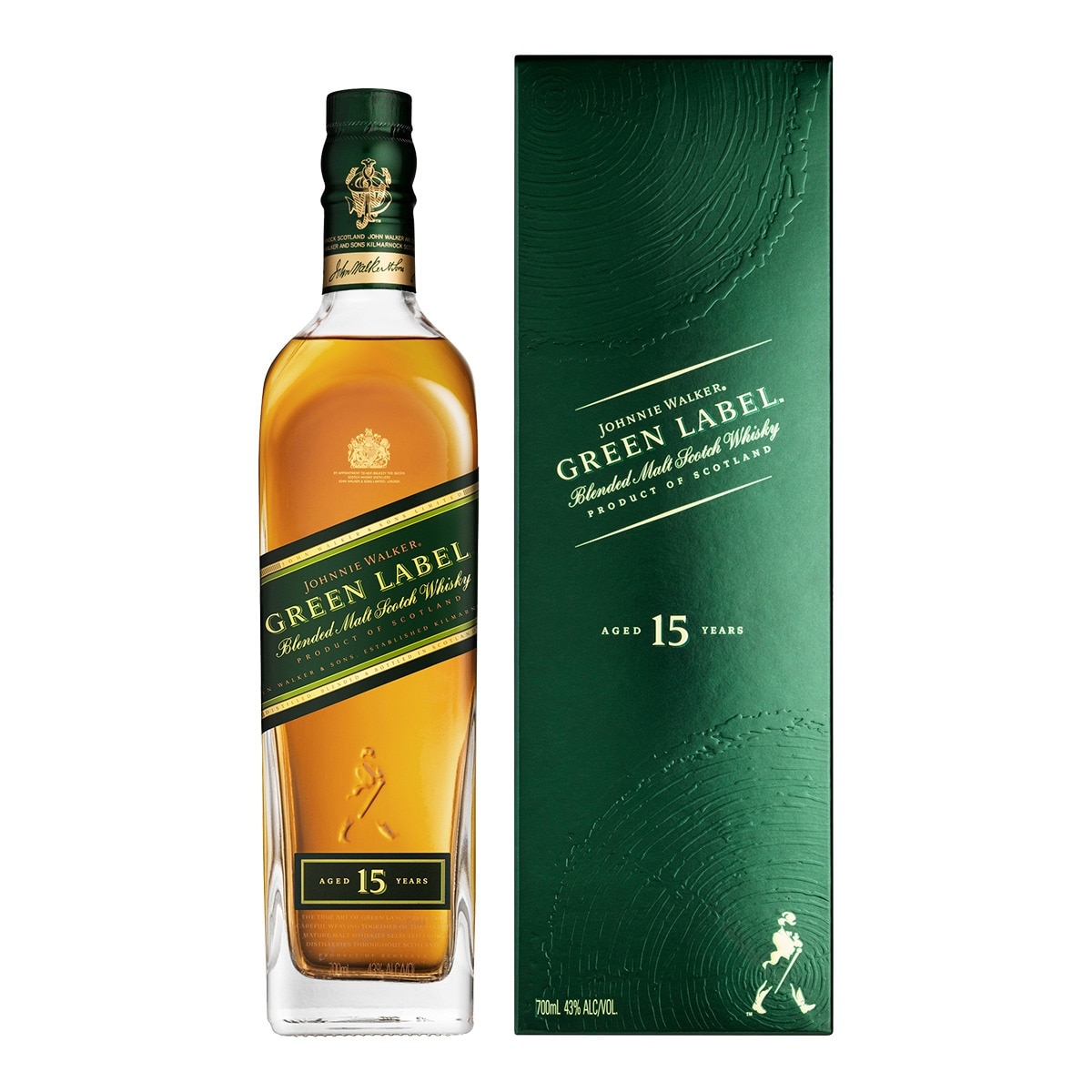 Imagen 0 de Estuche whisky escocés Johnnie Walker Green Label 15 años