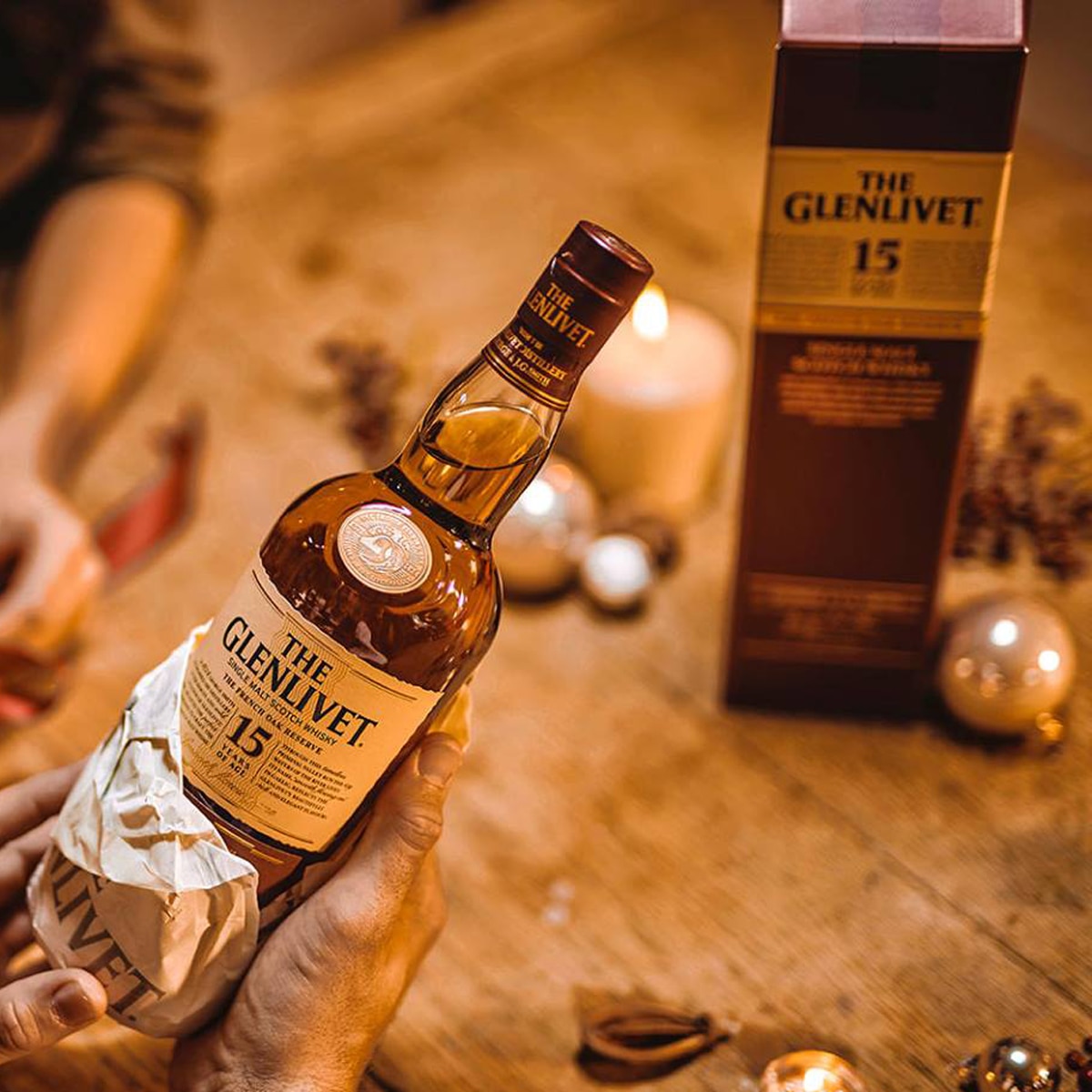 Whisky de malta escocés reserva The Glenlivet 15 años 3