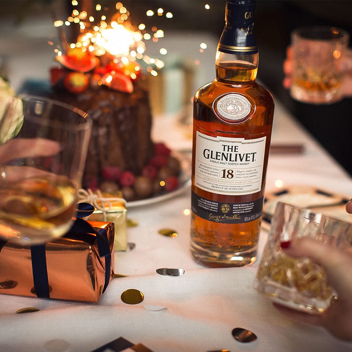 Whisky de malta escocés The Glenlivet 18 años 2