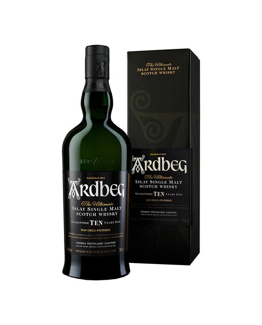Estuche whisky de malta escocés Ardbeg 10 Year Old 1