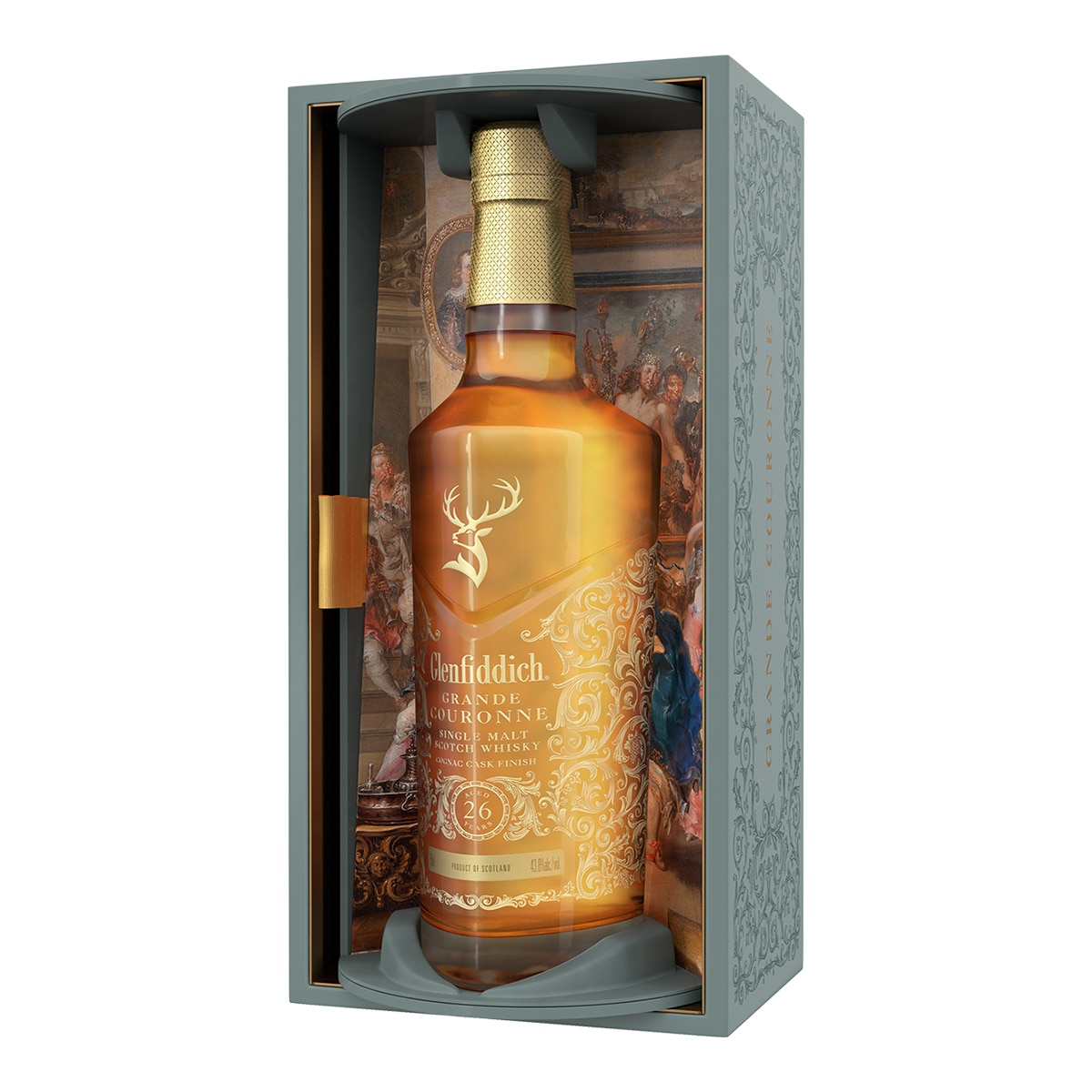 Estuche whisky escocés Glenfiddich 26 años Grande Couronne Single Malt 2