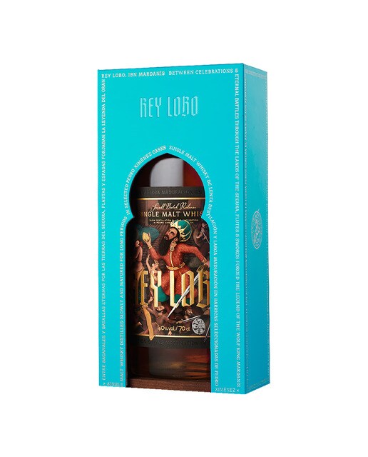 Estuche whisky español Rey Lobo 3