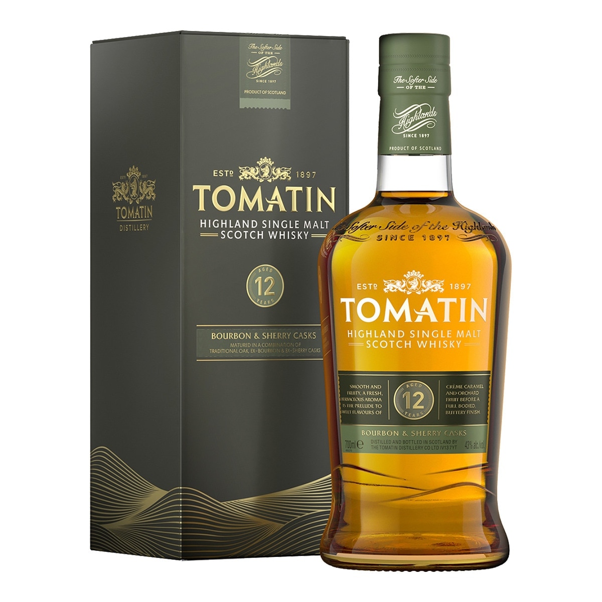 Imagen 0 de Estuche whisky Tomatin single malt 12 años